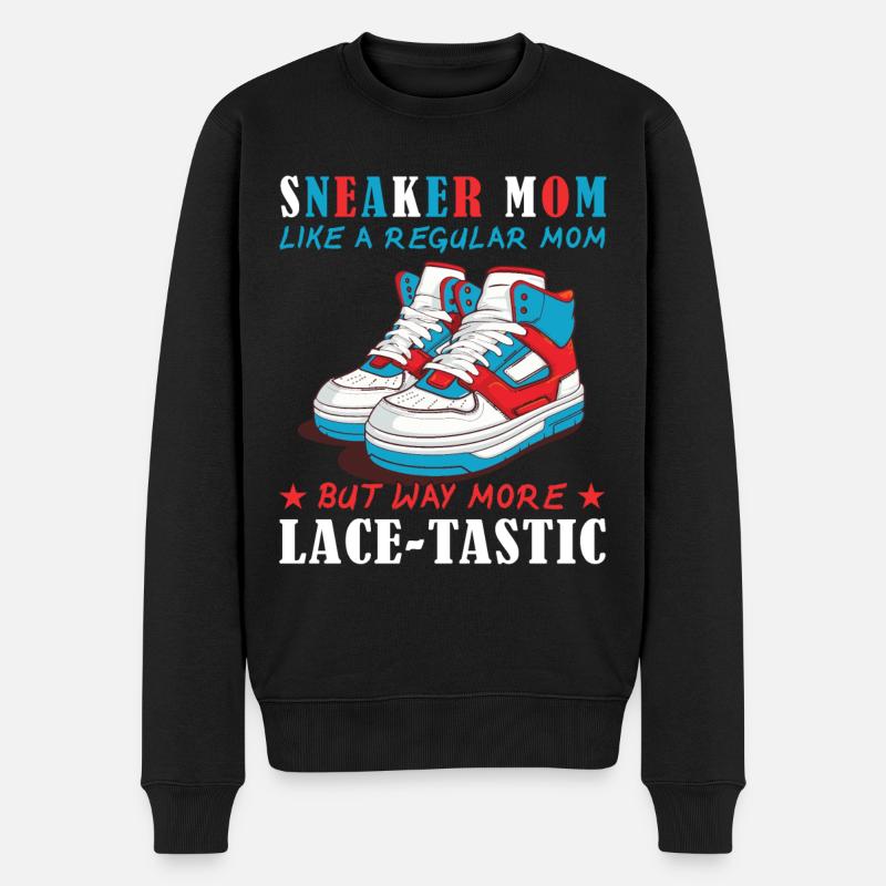 "Sneaker Mom" Funny Shoe - Men's Premium Organic Jumper - black