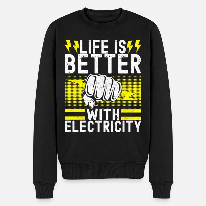Électricien Technicien en électronique - Pull Premium bio Homme - noir