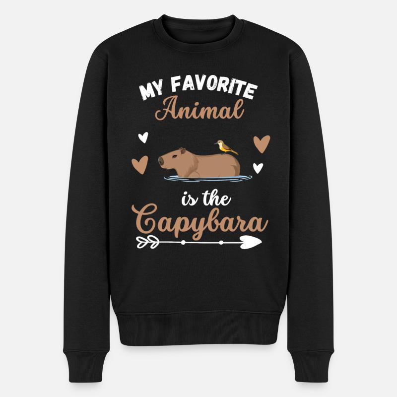 Rodent Capybara Funny Gift Capybara - Men's Premium Organic Jumper - black