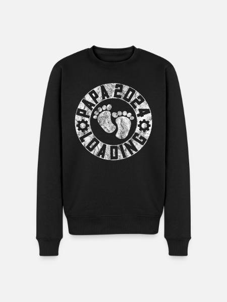 Father-to-be - Dad 2024 loading - Men's Premium Organic Jumper - black