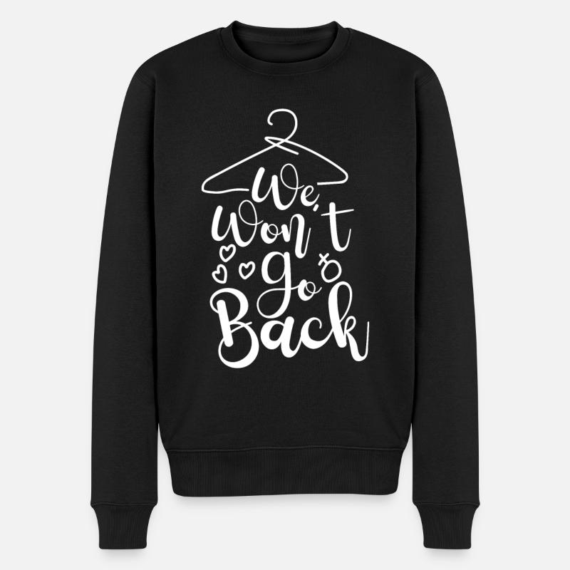 Feminist Cloth Hanger We Won't Go - Männer Premium Bio Pullover - Schwarz