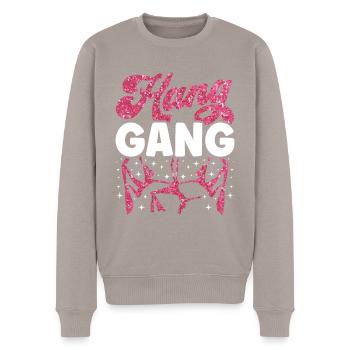 Aerial Silk Akrobatik Circus Aerialist - Männer Premium Bio Pullover - Taupe - Vorne - Nico (187cm)