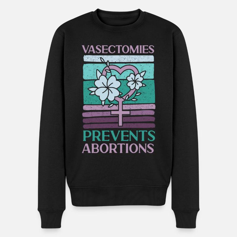Feminist Vasectomies Prevents - Männer Premium Bio Pullover - Schwarz