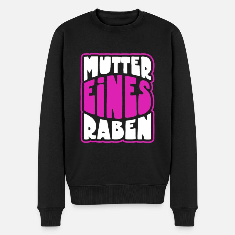 Mutter eines Raben - Rabenmutter - Männer Premium Bio Pullover - Schwarz