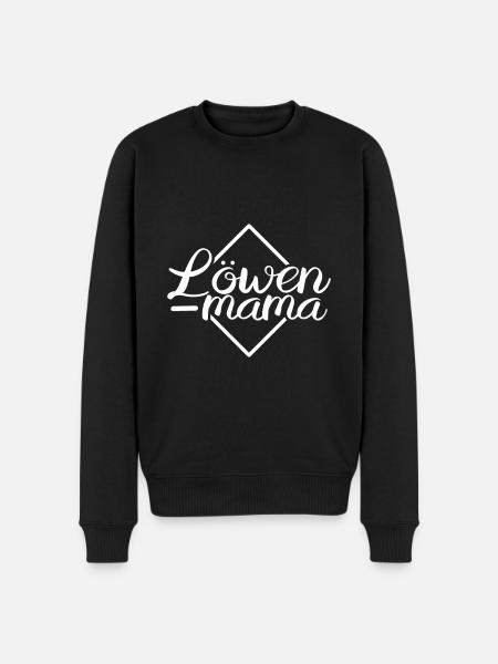 Löwenmama - Männer Premium Bio Pullover - Schwarz
