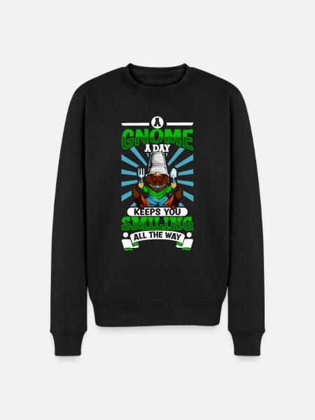 Uno gnomo da giardino al giorno - gnomo da giardino - Maglione ecologico premium da uomo - nero