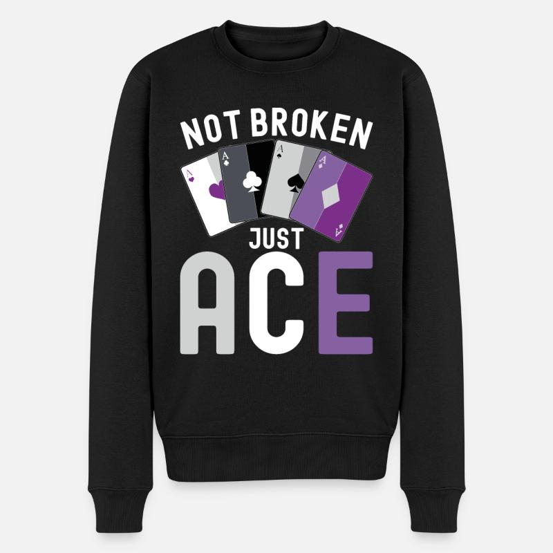 As d’Asexuel - Pull Premium bio Homme - noir