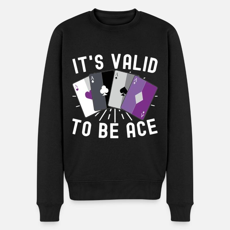 As d’Asexuel - Pull Premium bio Homme - noir