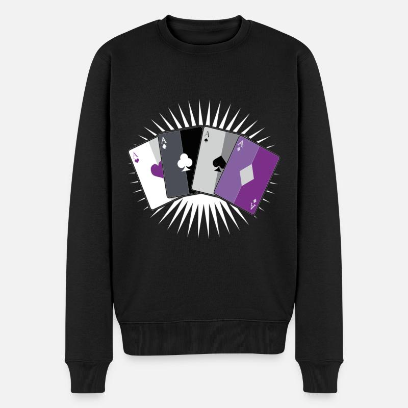 As d’Asexuel - Pull Premium bio Homme - noir