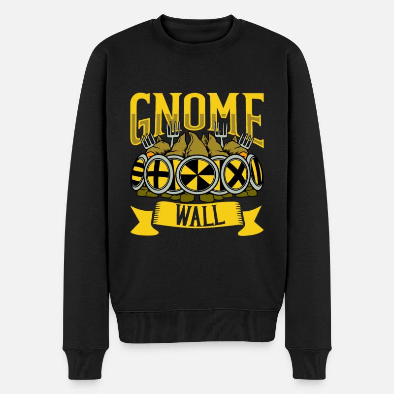 Gnome Schildwall - Gnome de jardin - Pull Premium bio Homme - noir