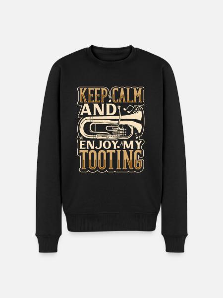 Enjoy my tooting - Euphonium - Men's Premium Organic Jumper - black