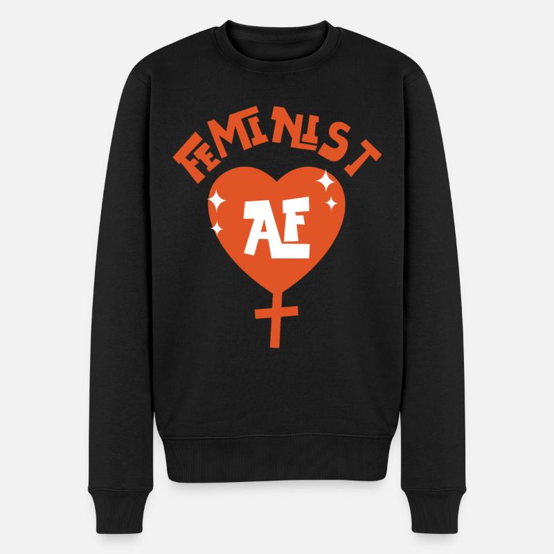 Feminist Feminist Af - Männer Premium Bio Pullover - Schwarz