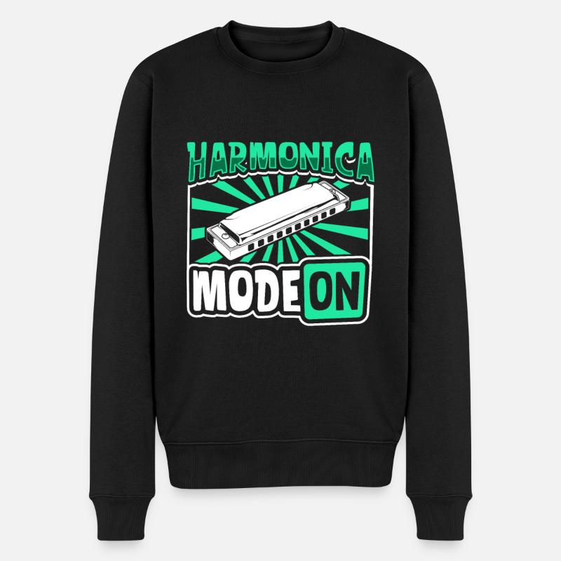 Mode Harmonica activé - Harmonica - Pull Premium bio Homme - noir