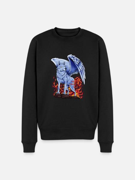 Slavic god Simargl - Men's Premium Organic Jumper - black
