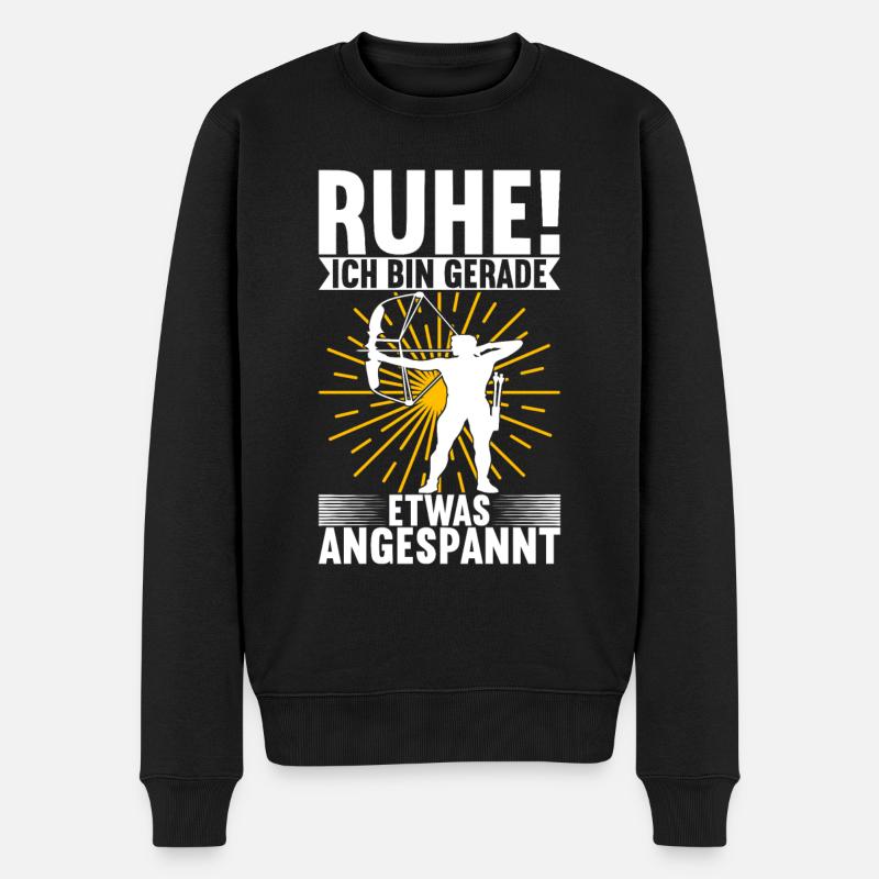 Bogenschießen Bogenschütze - Männer Premium Bio Pullover - Schwarz