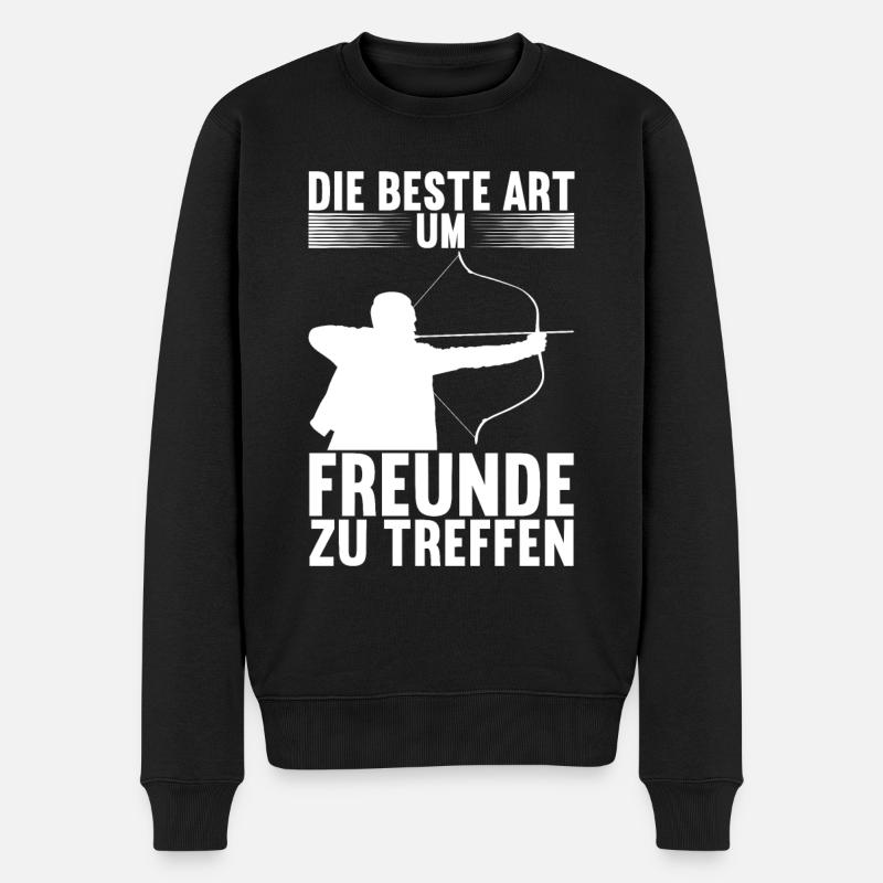 Bogenschießen Bogenschütze - Männer Premium Bio Pullover - Schwarz