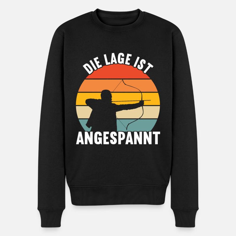 Bogenschießen Bogenschütze - Männer Premium Bio Pullover - Schwarz