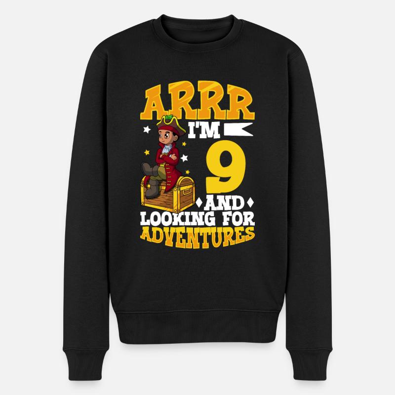 J’ai 9 ans - Jeune pirate - Pull Premium bio Homme - noir