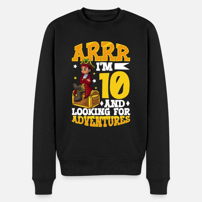 J’ai 10 ans - Jeune pirate - Pull Premium bio Homme - noir