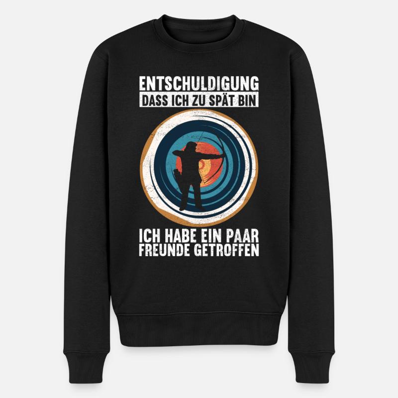 Bogenschießen Bogenschütze - Männer Premium Bio Pullover - Schwarz