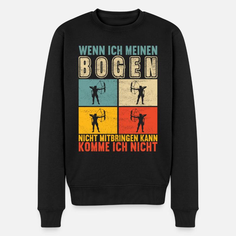 Bogenschießen Bogenschütze - Männer Premium Bio Pullover - Schwarz