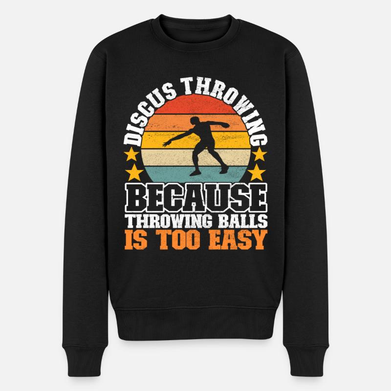 Discus thrower Discus throw - Men's Premium Organic Jumper - black