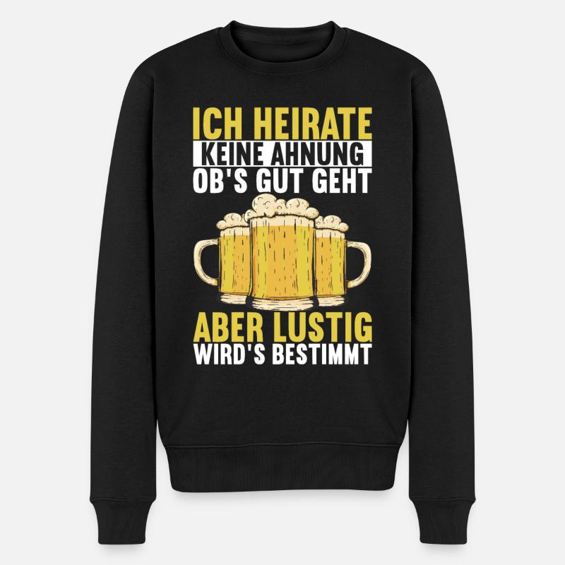 Junggesellenabschied Bräutigam - Männer Premium Bio Pullover - Schwarz