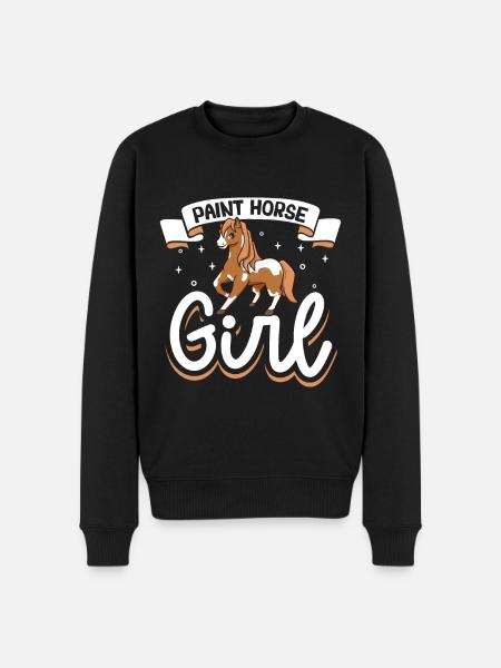 Paint Horse Girl - Men's Premium Organic Jumper - black