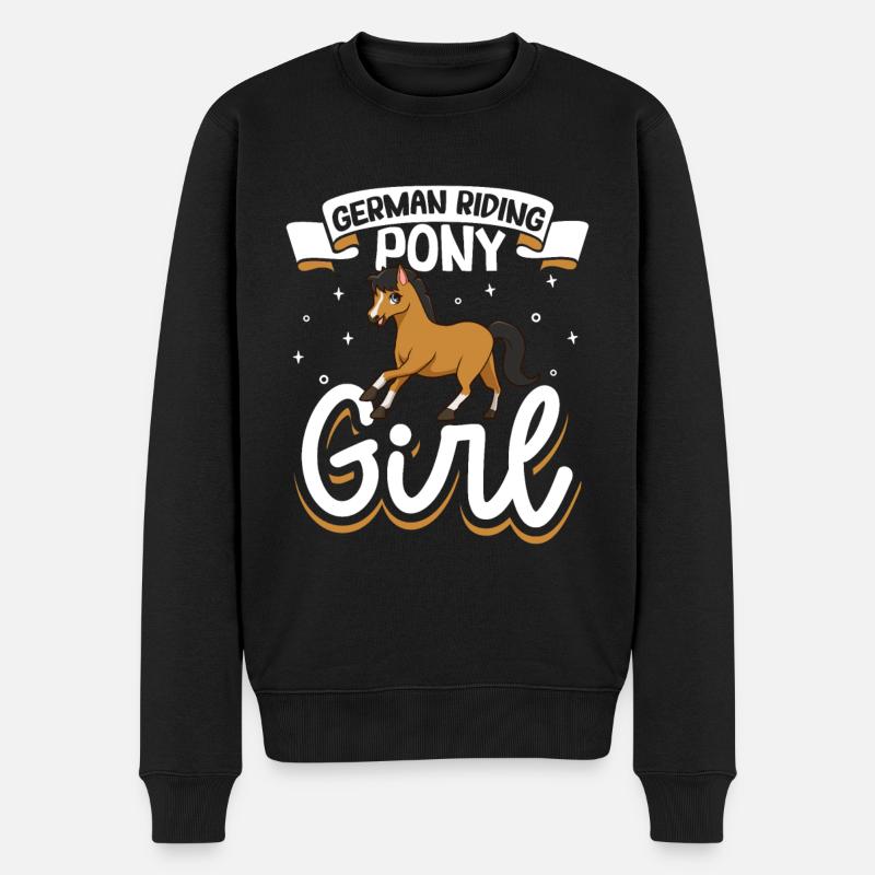 Poney d’équitation allemande - Pull Premium bio Homme - noir
