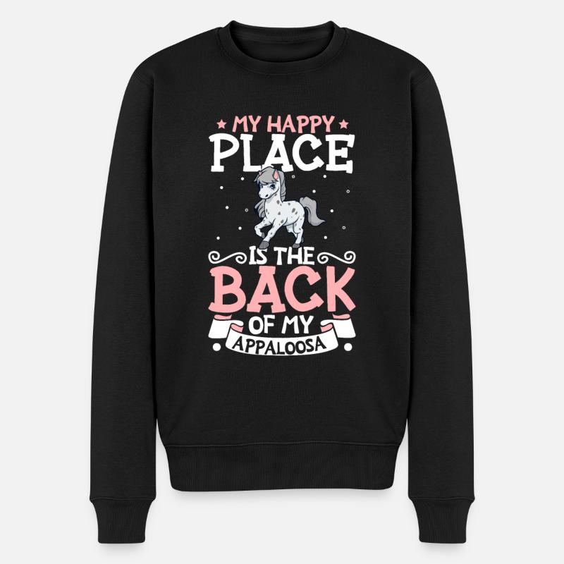 Mon endroit préféré - Appaloosa - Pull Premium bio Homme - noir