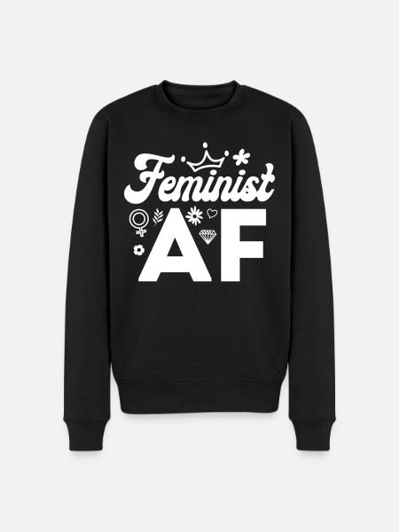 Feminist Feminist Af - Men's Premium Organic Jumper - black