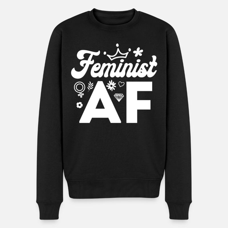 Féministe Féministe Af - Pull Premium bio Homme - noir