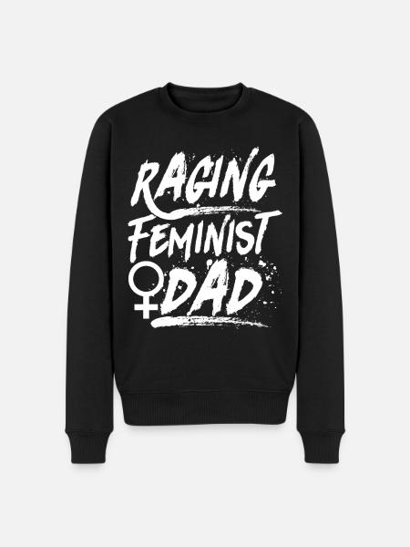 Feminist Raging Feminist Dad - Men's Premium Organic Jumper - black