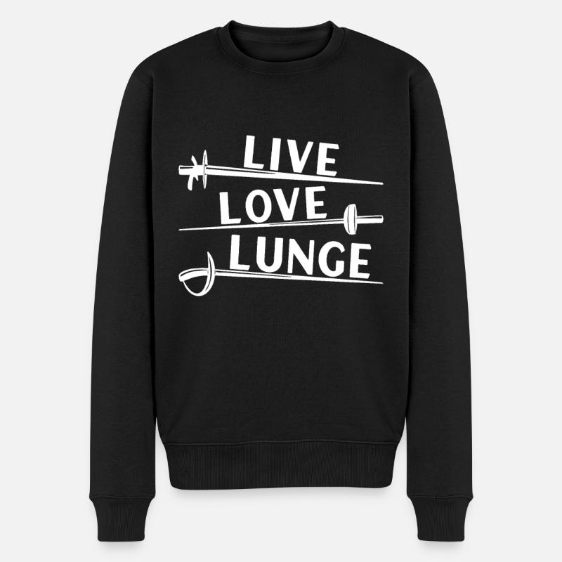 Fechten Fechtsport - Männer Premium Bio Pullover - Schwarz