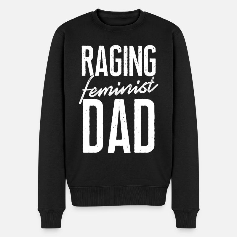 Père féministe enragé - Pull Premium bio Homme - noir