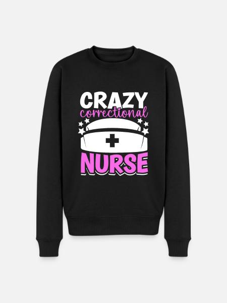 Crazy caregiver in prison - Men's Premium Organic Jumper - black