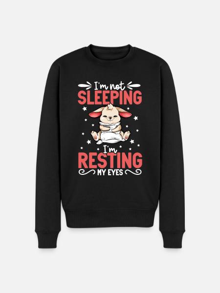 I don't sleep - bunny - Men's Premium Organic Jumper - black