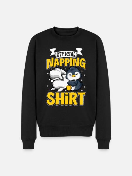 Official Sleep Shirt Penguin - Men's Premium Organic Jumper - black