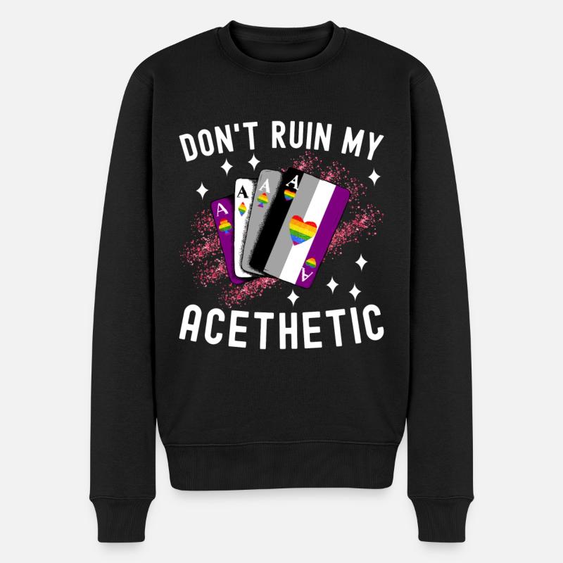 Asexuell Ace - Männer Premium Bio Pullover - Schwarz