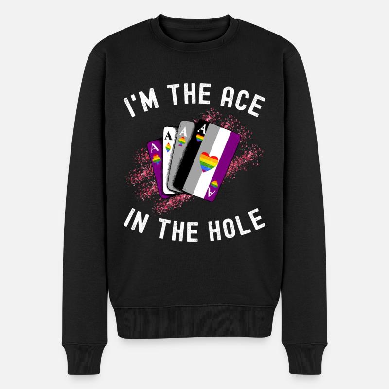 Asexuell Ace - Männer Premium Bio Pullover - Schwarz