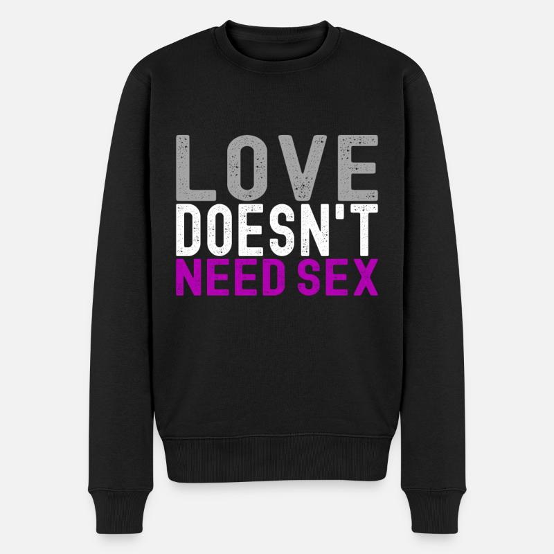 As asexué - Pull Premium bio Homme - noir