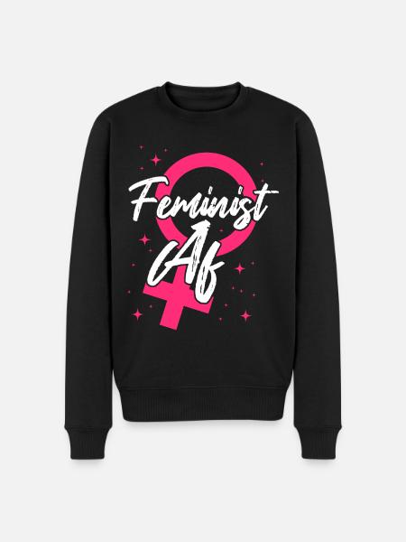 Feminist Feminist Af - Men's Premium Organic Jumper - black