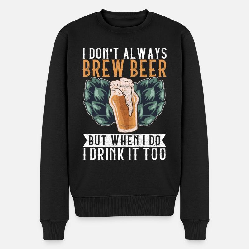 Bierbrauer Bier Brauen - Männer Premium Bio Pullover - Schwarz