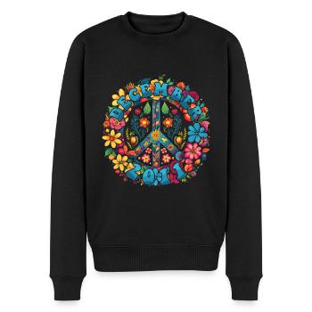Flower Power Hippie Birthday - December 2011 - Men's Premium Organic Jumper - black - Front - Nico (187cm)