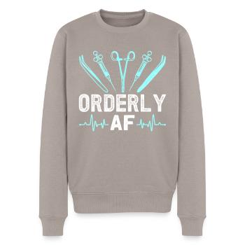 FA ordinaire - Chirurgie clinique - - Pull Premium bio Homme - taupe - Devant - Nico (187cm)