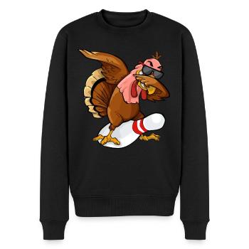 Thanksgiving Bowl Bowler Strike Pin Sport Türkei - Männer Premium Bio Pullover - Schwarz - Vorne - Nico (187cm)
