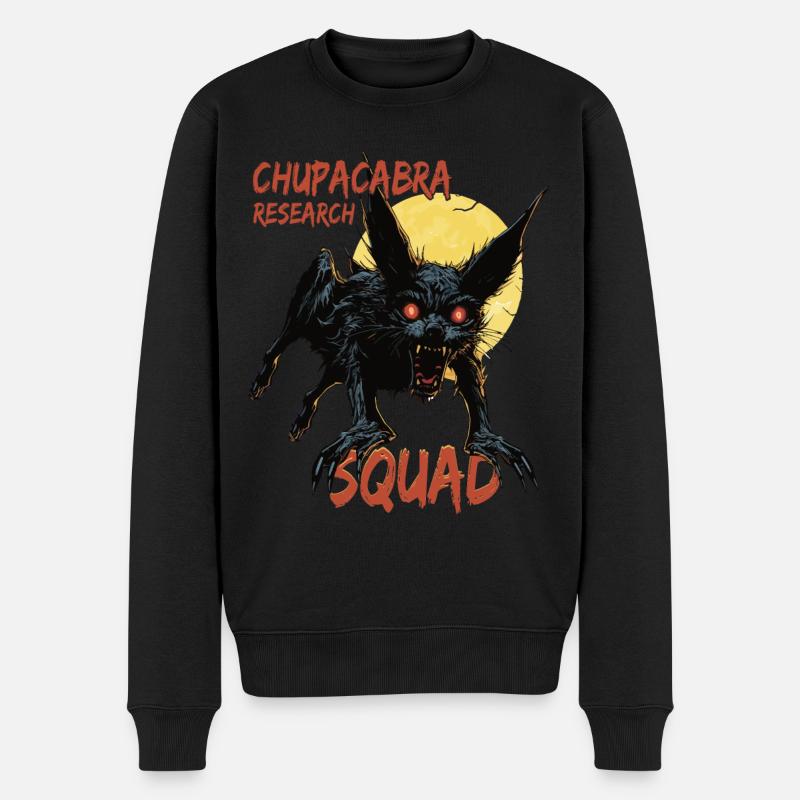 „Chupacabra Research Squad“ Mythische - Männer Premium Bio Pullover - Schwarz