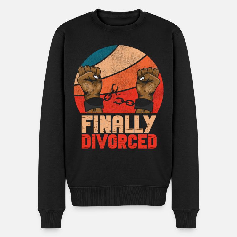 Happy Divorce Party Finally - Männer Premium Bio Pullover - Schwarz