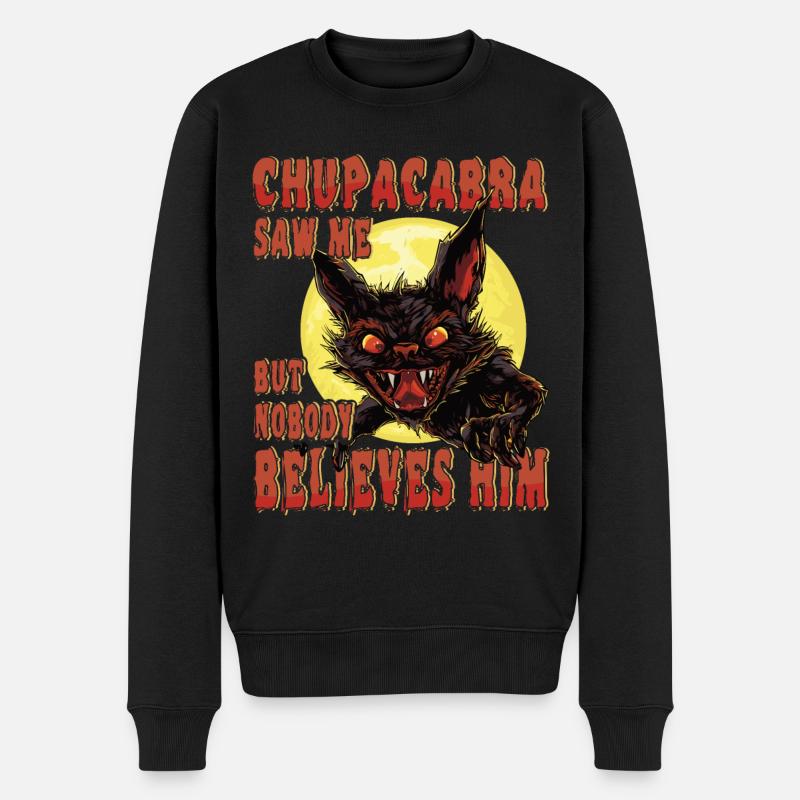 Monstre mythique - Monstre cryptide - Drôle - Pull Premium bio Homme - noir