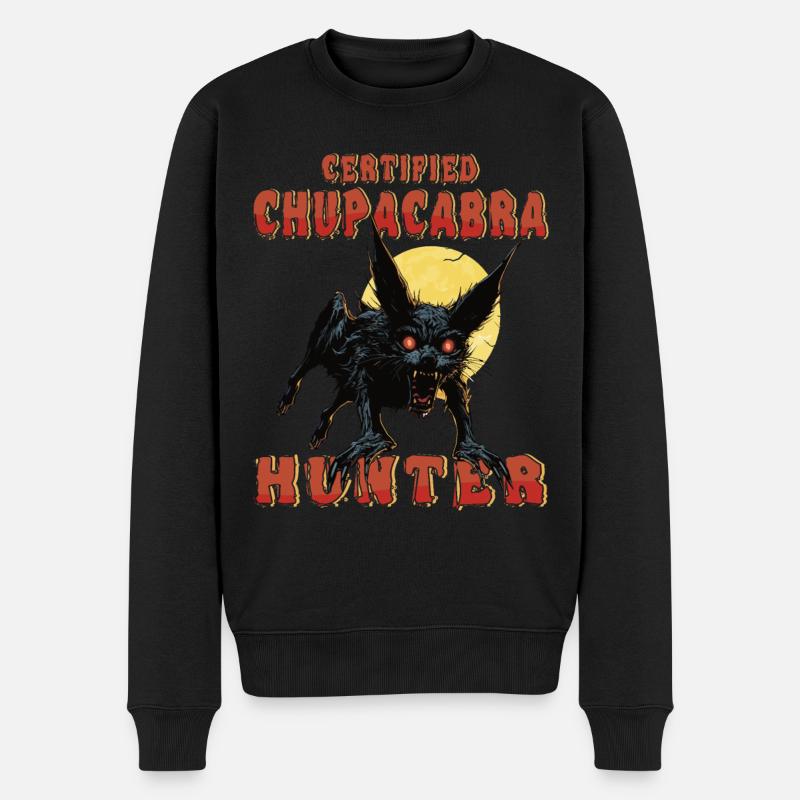 Mythisches Monster - Chupacabra Hunter - Kryptid - Männer Premium Bio Pullover - Schwarz